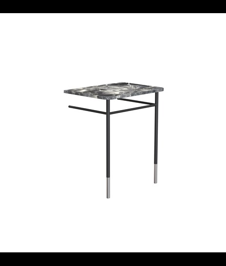 TISCH-SET 2084 » VAN GOGH GREY/SCHWARZ MATT/EDELSTAHL GEBÜRSTET