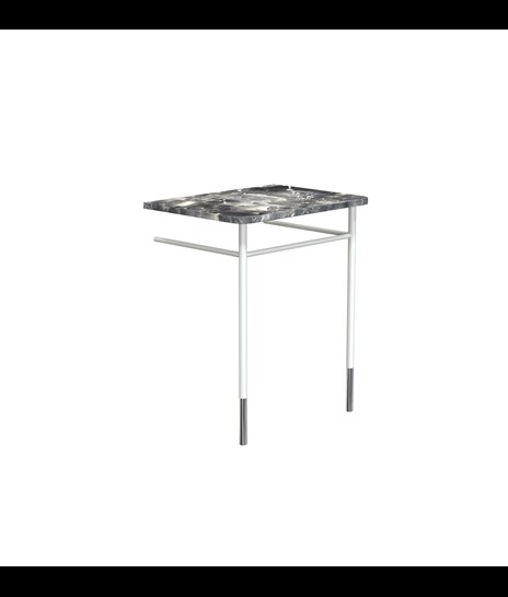 TISCH-SET 2084 » VAN GOGH GREY/WEIß MATT/EDELSTAHL POLIERT