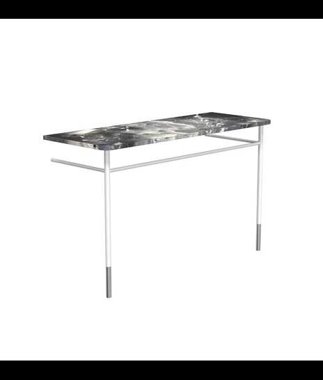 ENSEMBLE DE MEUBLES 2085 » VAN GOGH GREY/BLANC MAT/INOX BROSSÉ