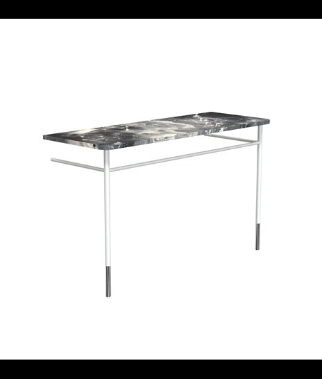 ENSEMBLE DE MEUBLES 2085 » VAN GOGH GREY/BLANC MAT/INOX POLI