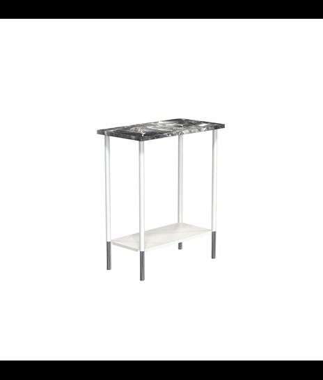 TABLE 2088 » VAN GOGH GREY / MATT WHITE/POLISHED STAINLESS