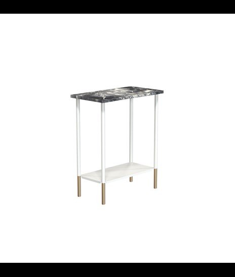 TABLE 2088 » VAN GOGH GREY / MATT WHITE/BRUSHED GOLD