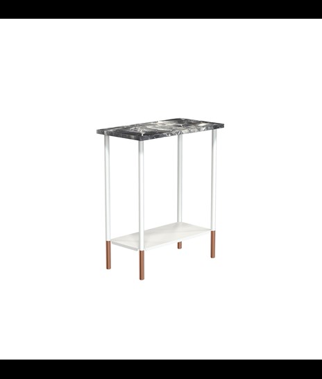 TABLE 2088 » VAN GOGH GREY / MATT WHITE/BRUSHED COPPER