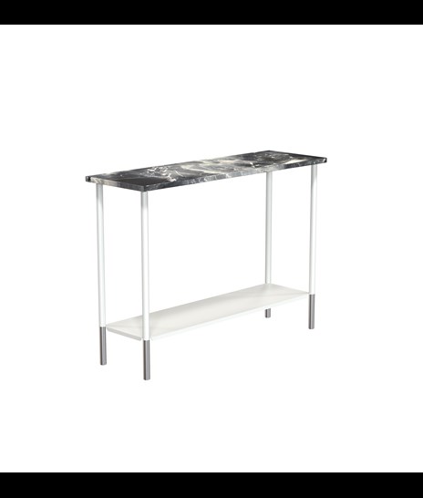 TISCH-SET 2089 » VAN GOGH GREY / WEIß MATT/EDELSTAHL GEBÜRSTET