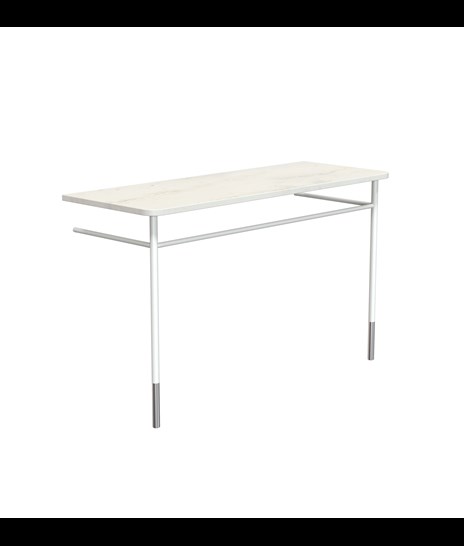 SET DI MOBILI 3085 » ORIENTAL WHITE/BIANCO OPACO/INOX SPAZZOLATO