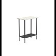TISCH 3088 » ORIENTAL WHITE / SCHWARZ MATT/EDELSTAHL POLIERT