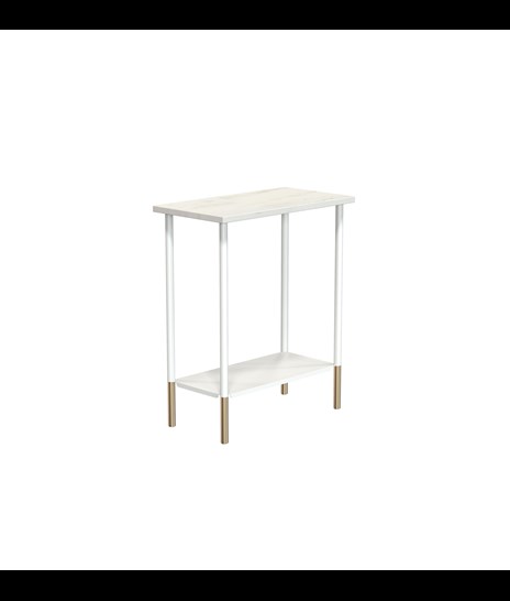 TISCH 3088 » ORIENTAL WHITE / WEIß MATT/GOLD GEBÜRSTET