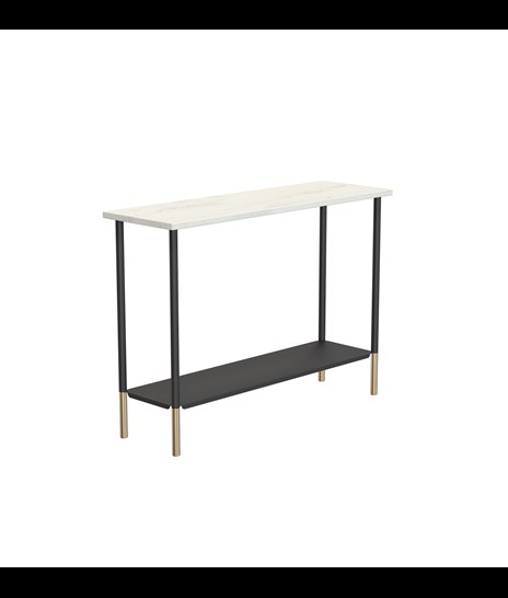 MÖBELSET 3089 » ORIETNTAL WHITE / MATT SVART/BORSTAD GULD