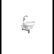 BASIN SET 4001 » MATT WHITE/POLISHED STAINLESS