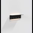 COAT RACK 4002 WITH LED » MATT BLACK / POLISHED GOLD
