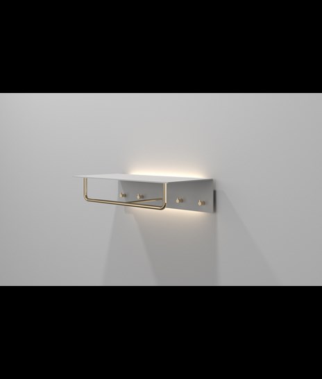 HATTEHYLLE 4003 MED LED » MATT HVIT/POLERT GULL