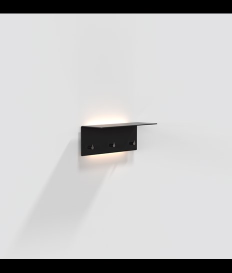 COAT RACK 4004 WITH LED » MATT BLACK/POLISHED BLACK