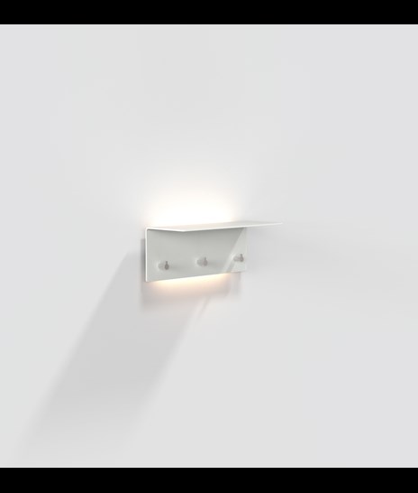 COAT RACK 4004 WITH LED » MATT WHITE/POLISHED STAINLESS