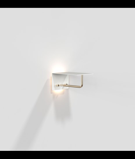 HATTHYLLA 4016 MED LED » MATT VIT/POLERAD GULD