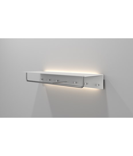HATTEHYLLE 4017 MED LED » MATT HVIT/POLERT RUSTFRITT
