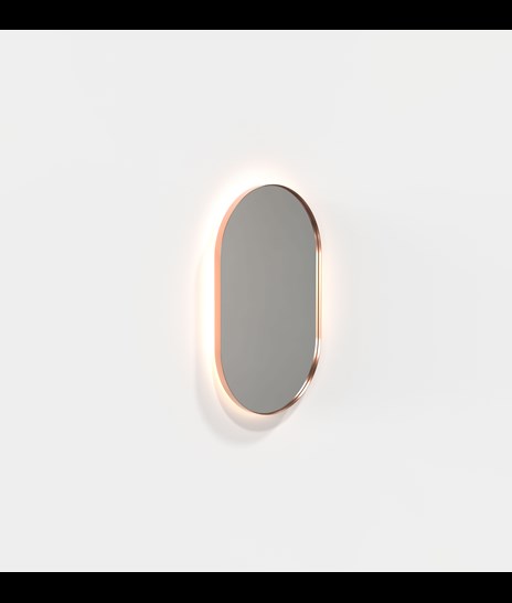 SPEJL 4138 INKL. LED-BAGGRUNDSLYS » BØRSTET KOBBER