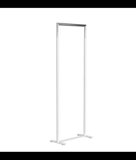 CLOTHES STAND 6002H » MATT WHITE / POLISHED STAINLESS