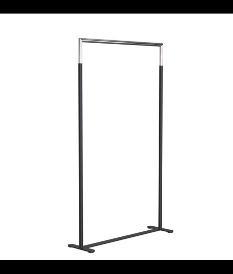 PORTANT À VÊTEMENTS 6003H » NOIR MAT/INOX POLI