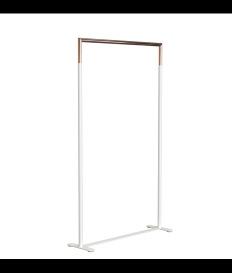 CLOTHES STAND 6003H » MATT WHITE / POLISHED COPPER
