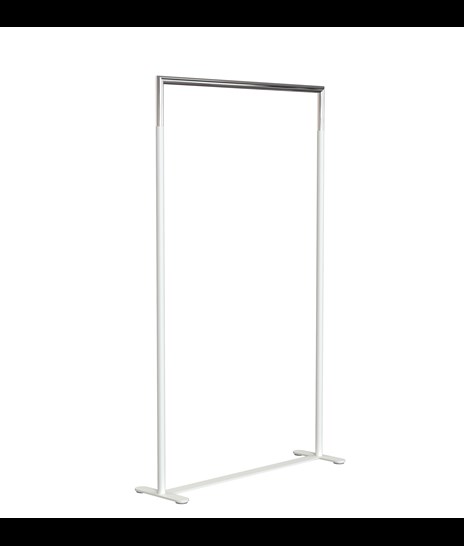 CLOTHES STAND 6003H » MATT WHITE / POLISHED STAINLESS