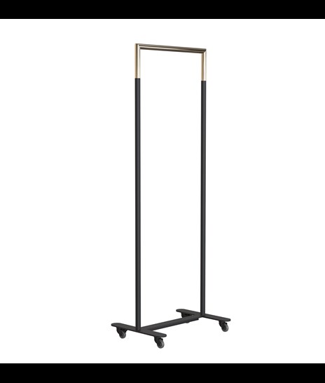 CLOTHES STAND 6004H » MATT BLACK / POLISHED GOLD