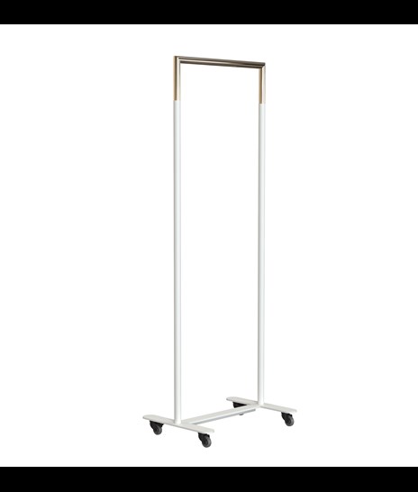 KLEIDINGREK 6004H » MAT WIT/GEPOLIJST ROESTVAST