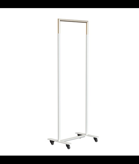 KLEIDINGREK 6004H » MAT WIT/GEBORSTELD  GOUD