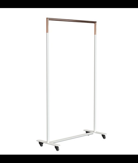 CLOTHES STAND 6005H » MATT WHITE / POLISHED COPPER