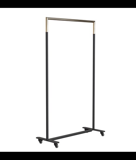 CLOTHES STAND 6005H » MATT BLACK / POLISHED GOLD