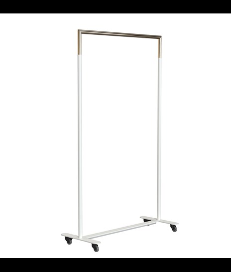 CLOTHES STAND 6005H » MATT WHITE / POLISHED GOLD