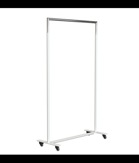 CLOTHES STAND 6005H » MATT WHITE / POLISHED STAINLESS