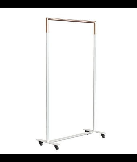 CLOTHES STAND 6005H » MATT WHITE / BRUSHED COPPER