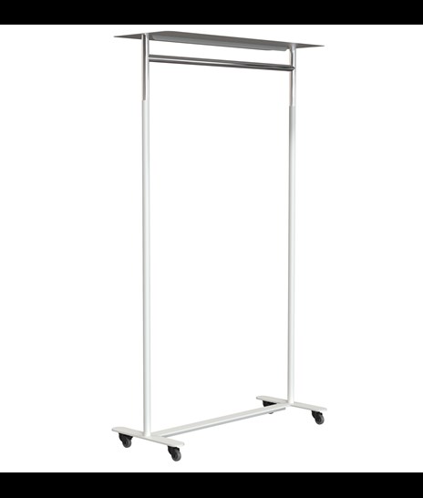 CLOTHES STAND 6010H » MATT WHITE / POLISHED STAINLESS